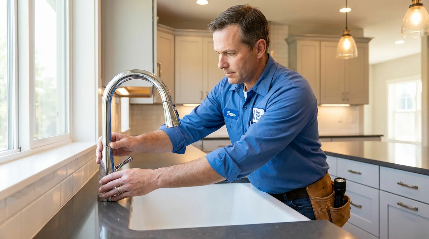 Kitchen faucet installation by Johns Plumbing LLC in Grayson